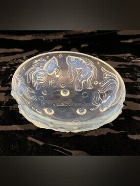 Sabino "Bols Poissons" Iridescent‎ Art Glass Goldfish Bowl Post War Signed